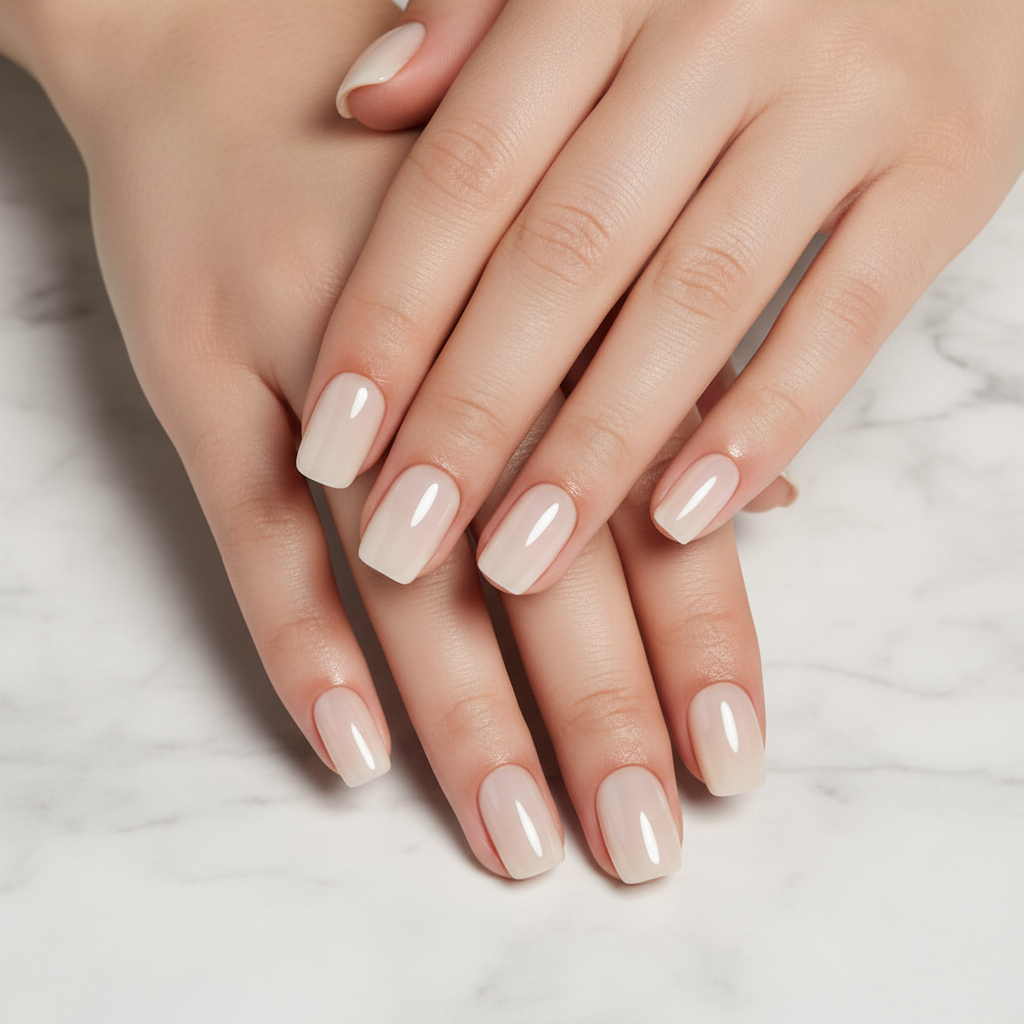 Hands with perla clawture press on false nails